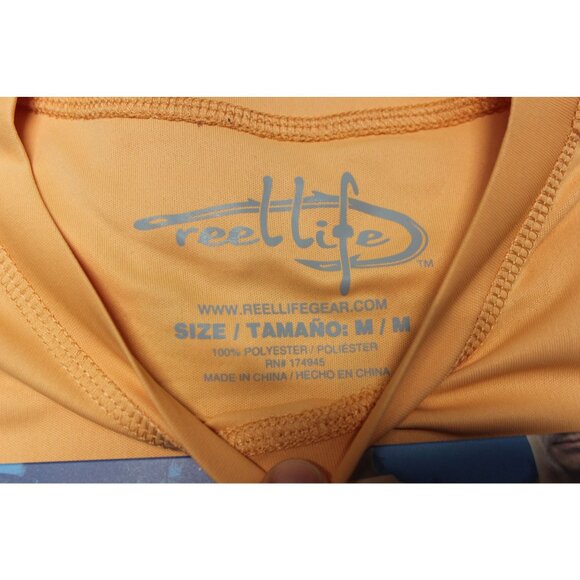 Reel Life men's crew‎ neck Sun Defender long sleeve UV tee t-shirt M - Picture 4 of 6